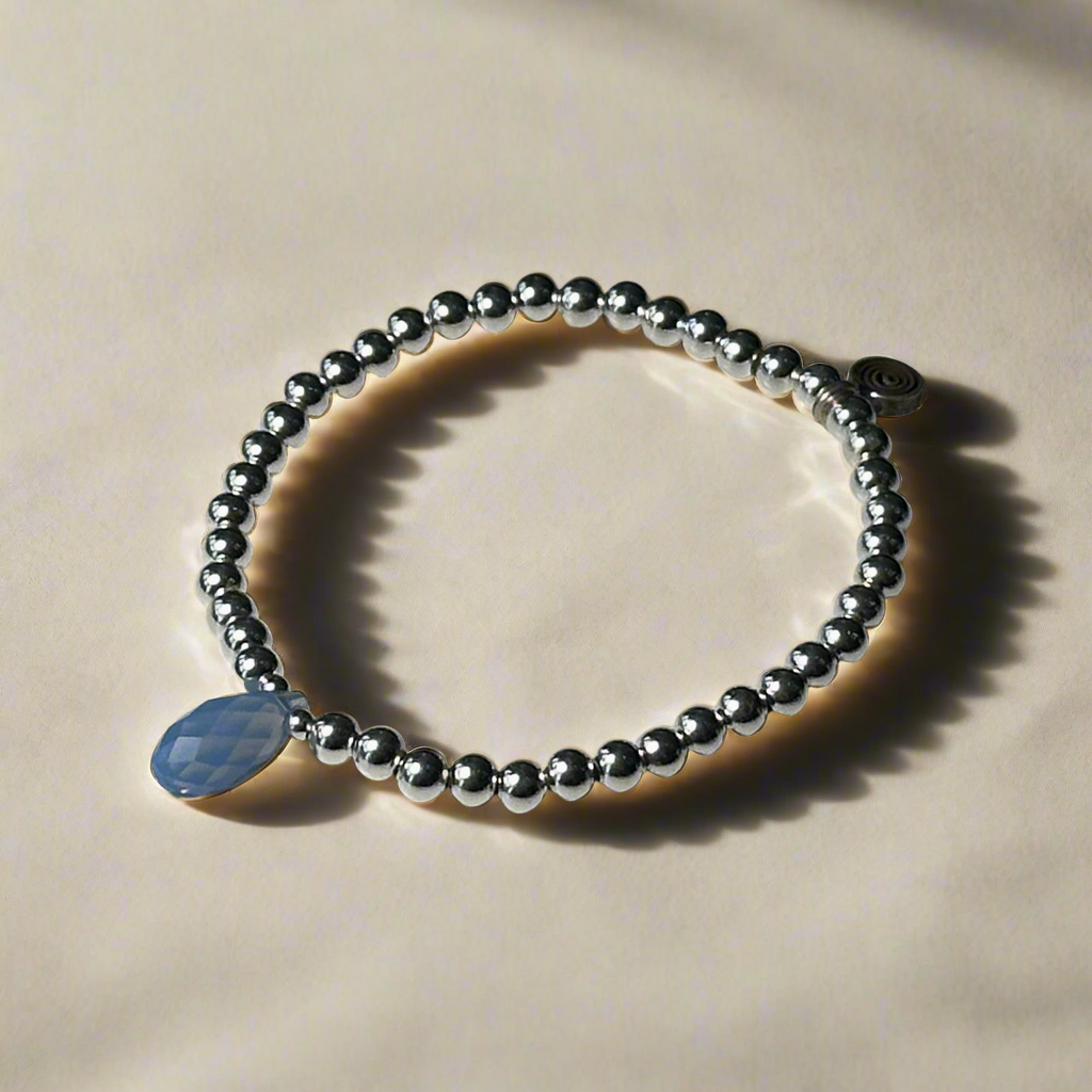 Bracelet - Blue Crystal Charm