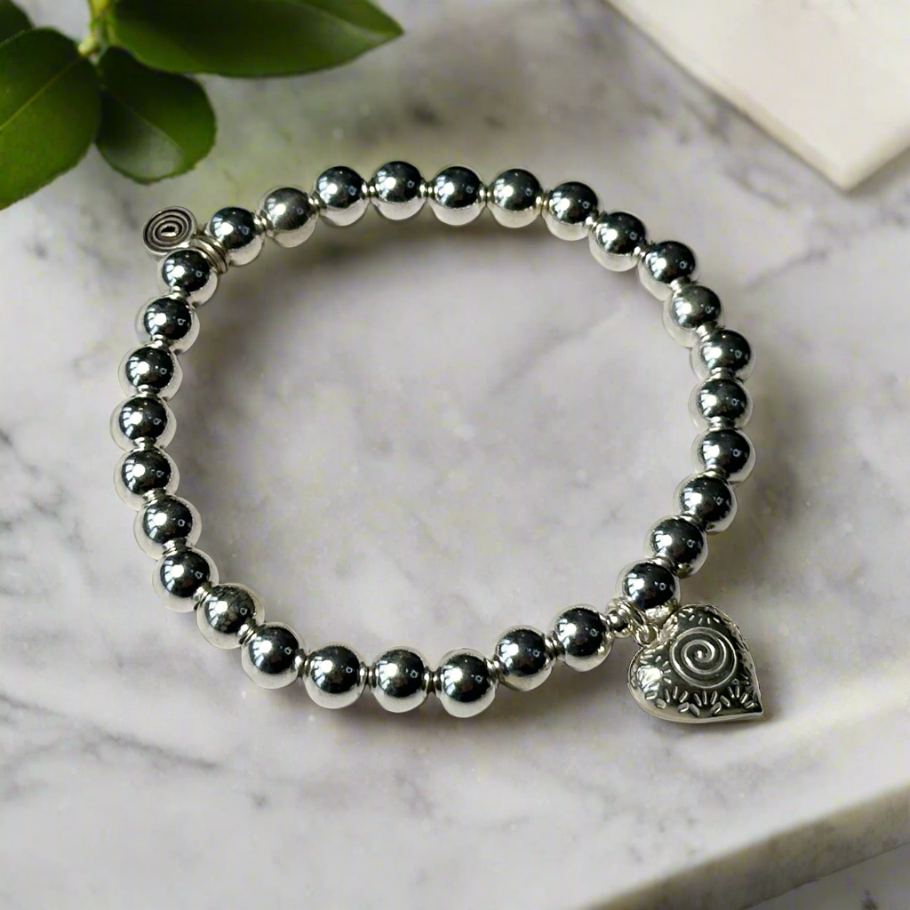 Bracelet - Spiral Heart Charm