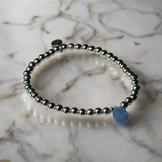 Bracelet - Blue Crystal Charm