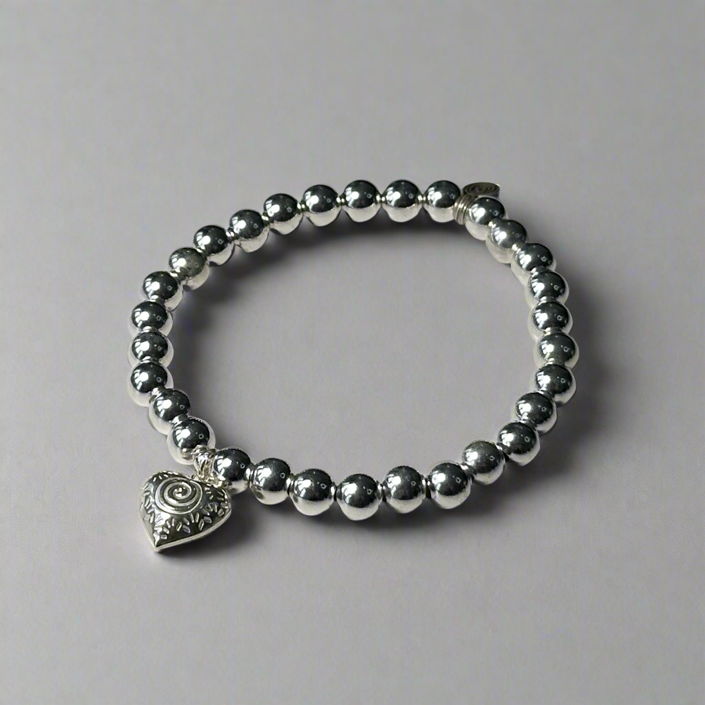 Bracelet - Spiral Heart Charm