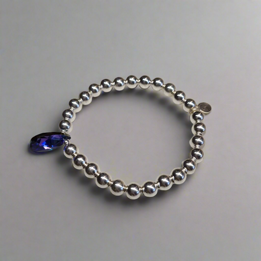 Bracelet - Purple Crystal Charm