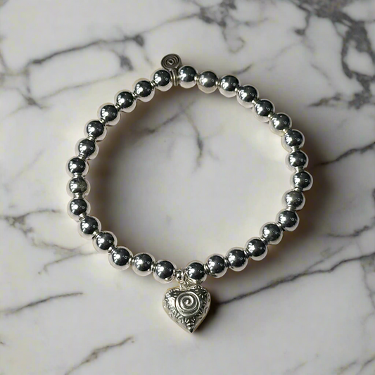 Bracelet - Spiral Heart Charm