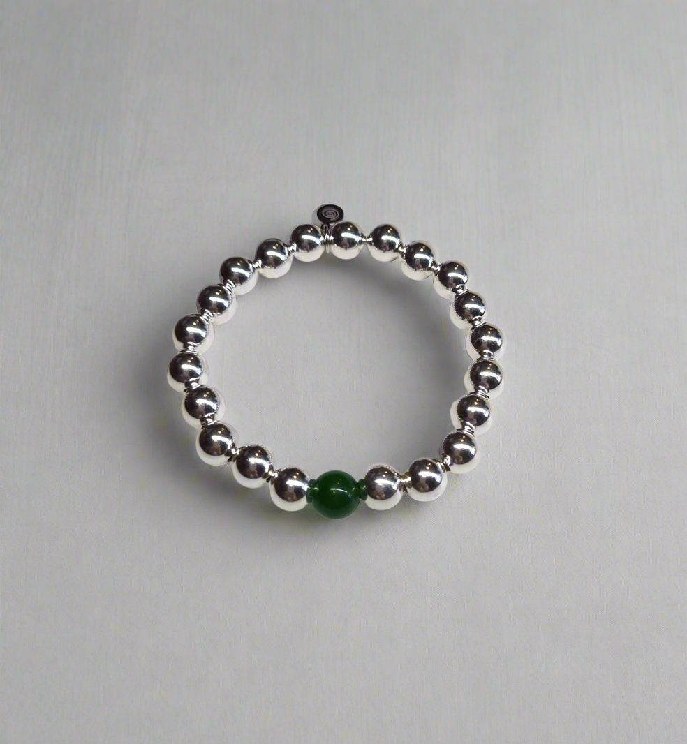 Bracelet - Beads with Māori Green stone